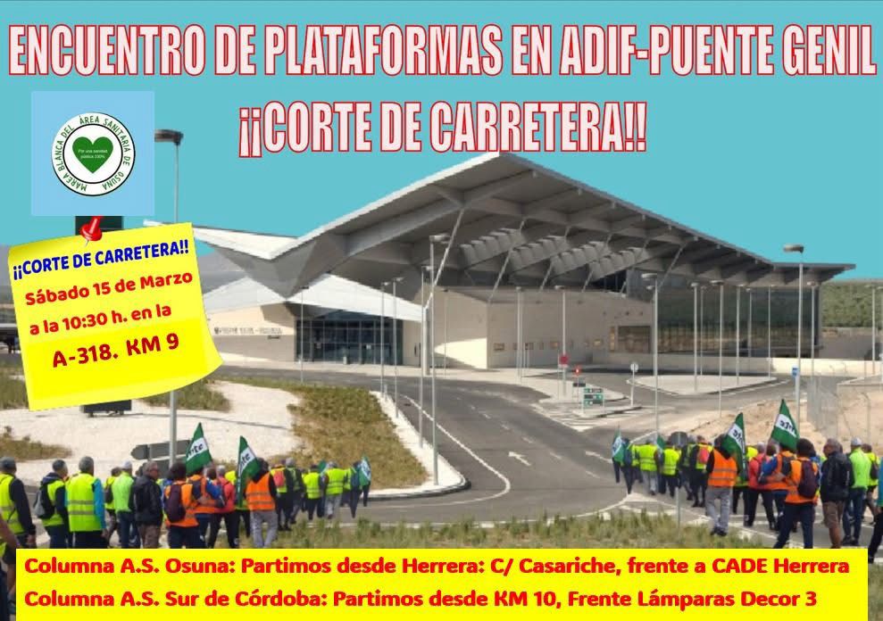 cartel encuentro plataformas en el ave
