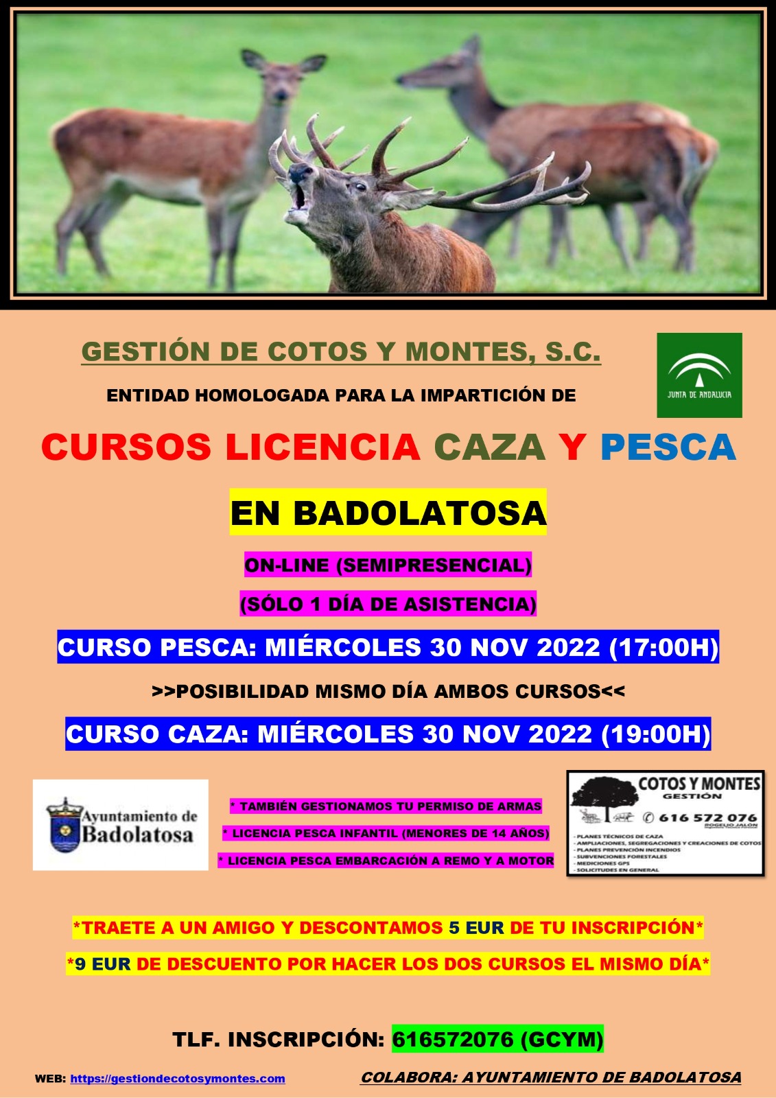 cursos licencia y caza 30 nov