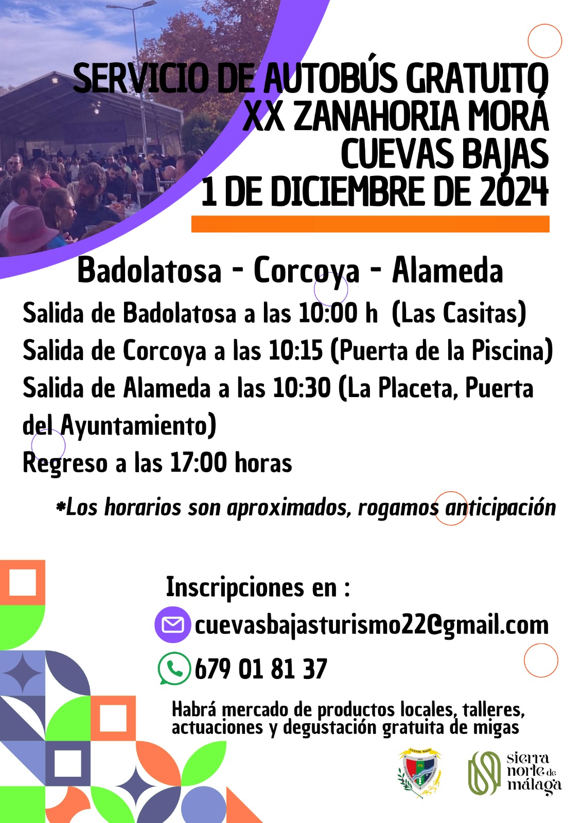 feria zanahoria mora autobus