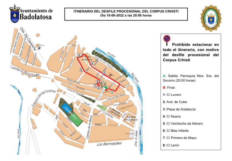 itinerario procesion corpus