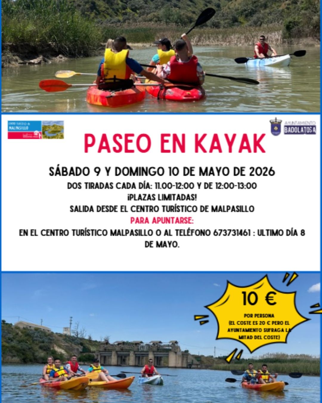paseo en kayak