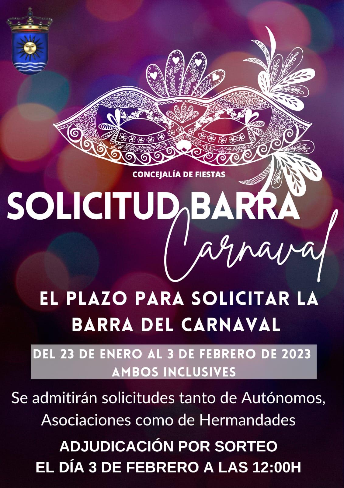 solicitud barra carnaval badolatosa y corcoya
