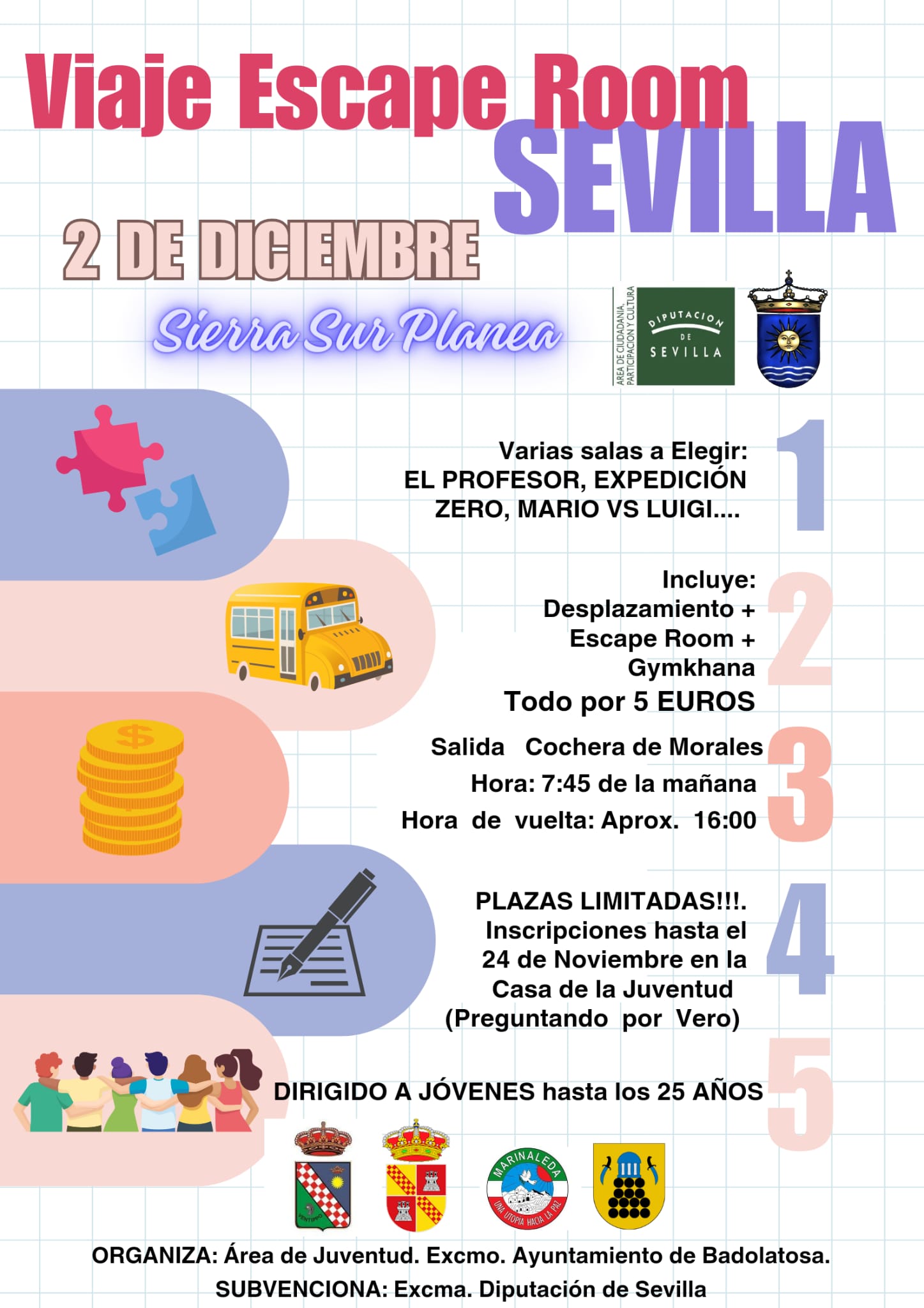 viaje escape room 2 dic badolatosa