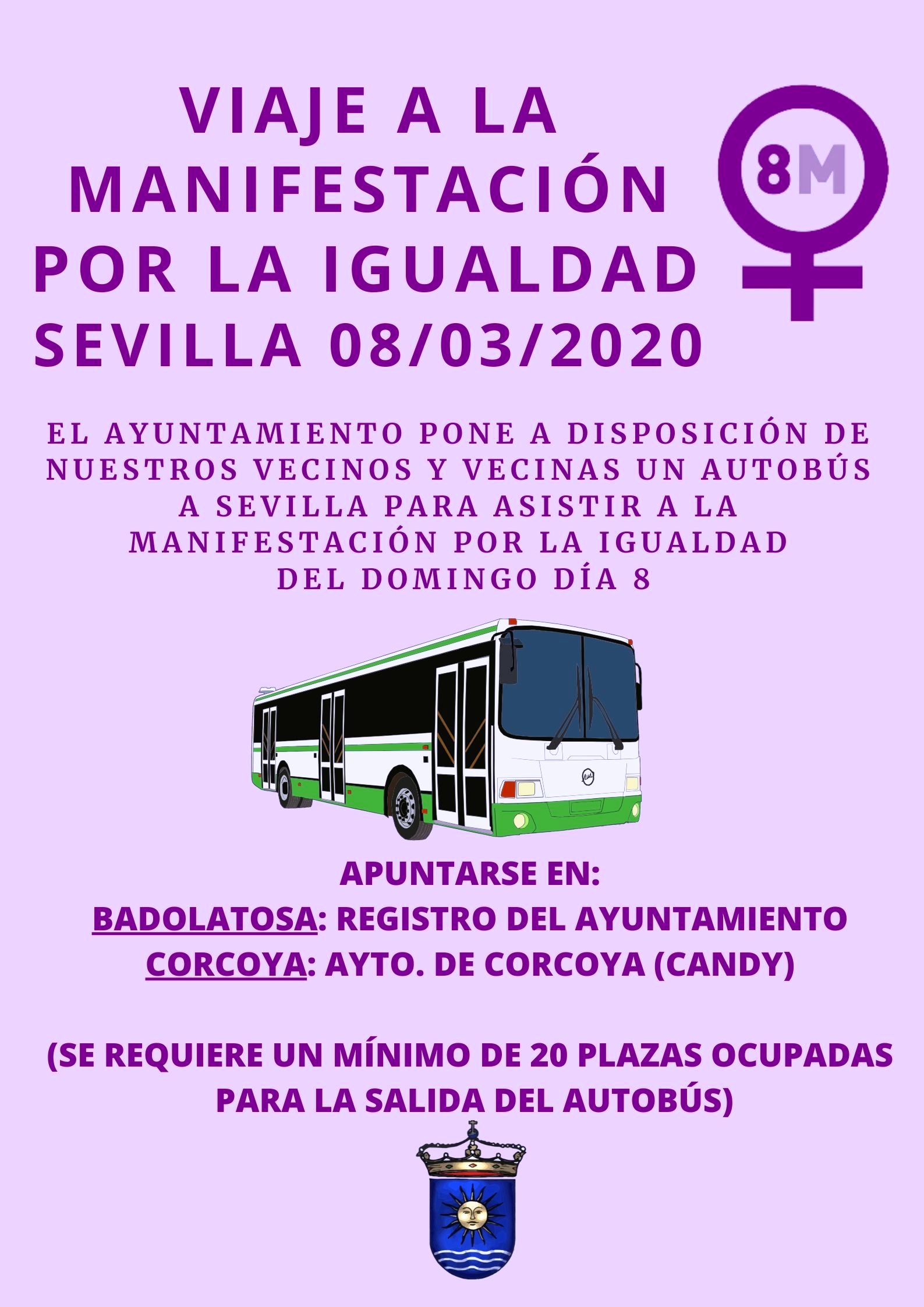 AUTOBUS PARA MANIFESTACION SEVILLA 8M