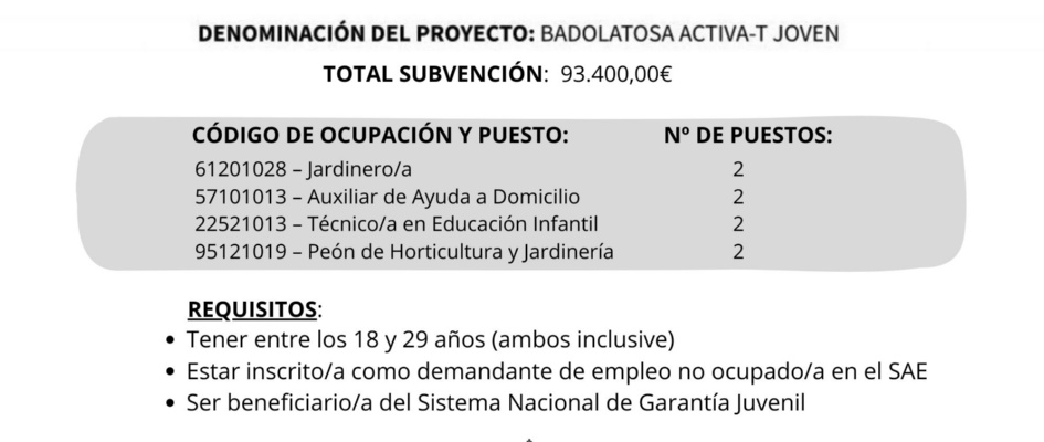 BADOLATOSA ACTIVA-T JOVEN