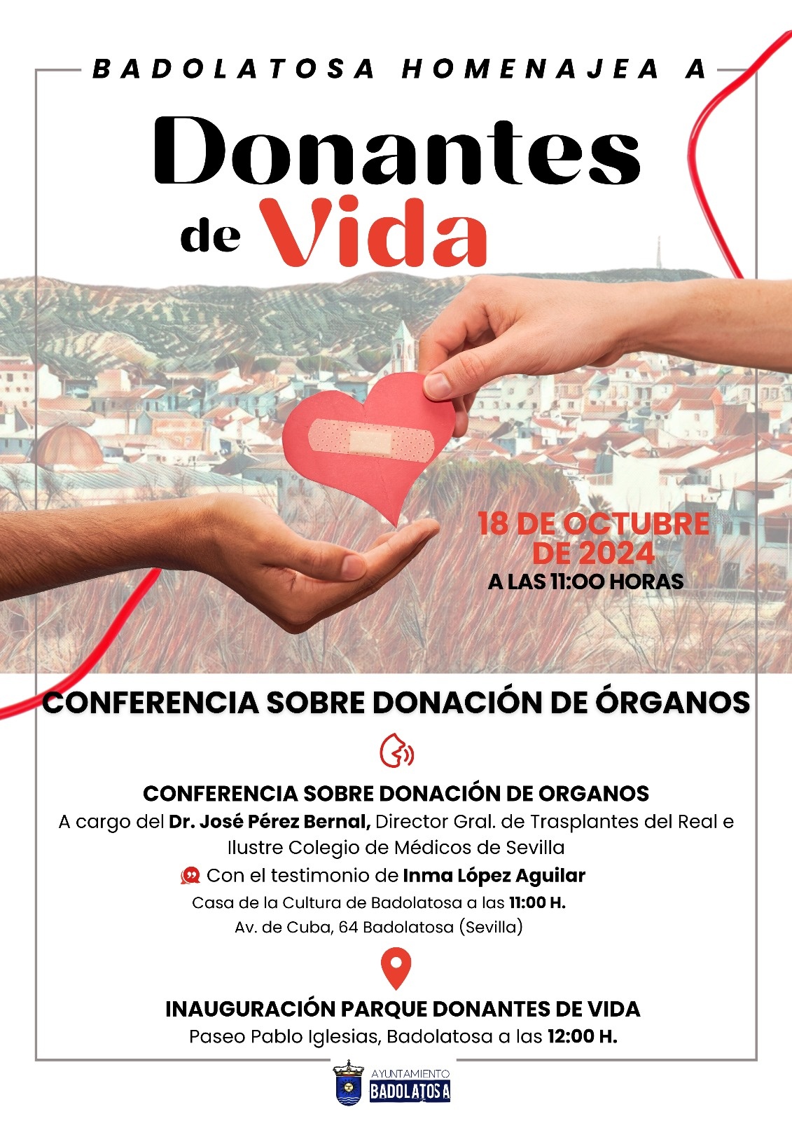 CARTEL PARQUE DONANTES VIDA 18 OCTUBRE