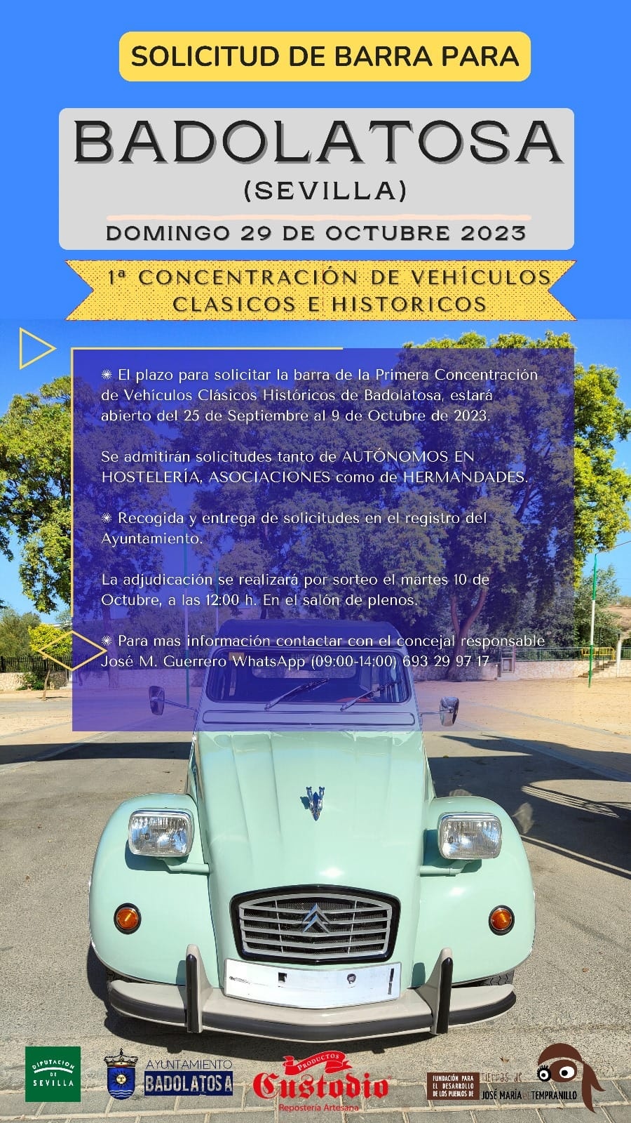CARTEL SOLICITUD BARRA I CONCENTRACION VEHICULOS CLASICOS