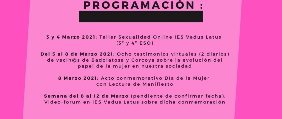 CONMEMORACION 8M 2021 BADOLATOSA Y CORCOYA