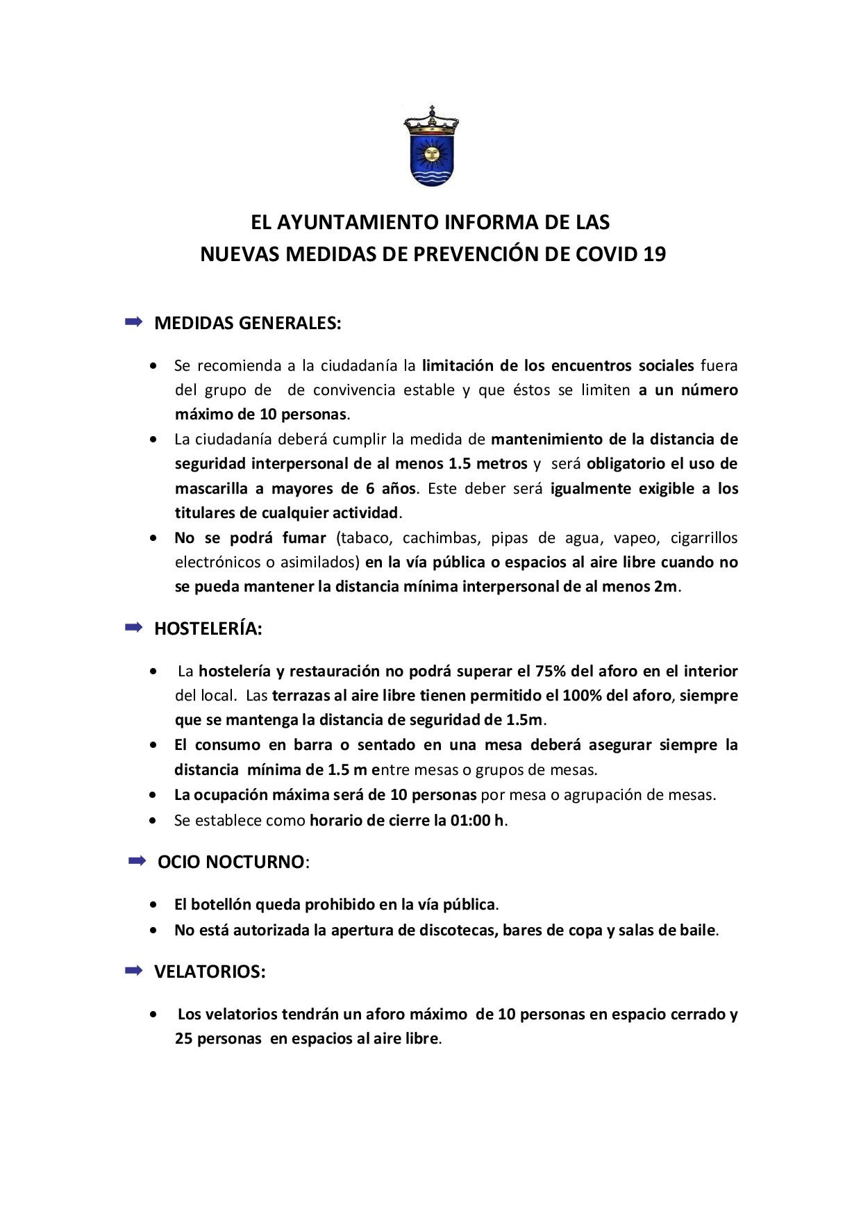 NUEVAS MEDIDAS PREVENCION COVID-19 AGOSTO