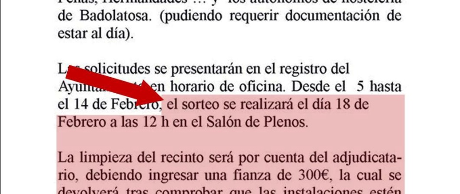 SORTEO BARRA CARNAVAL