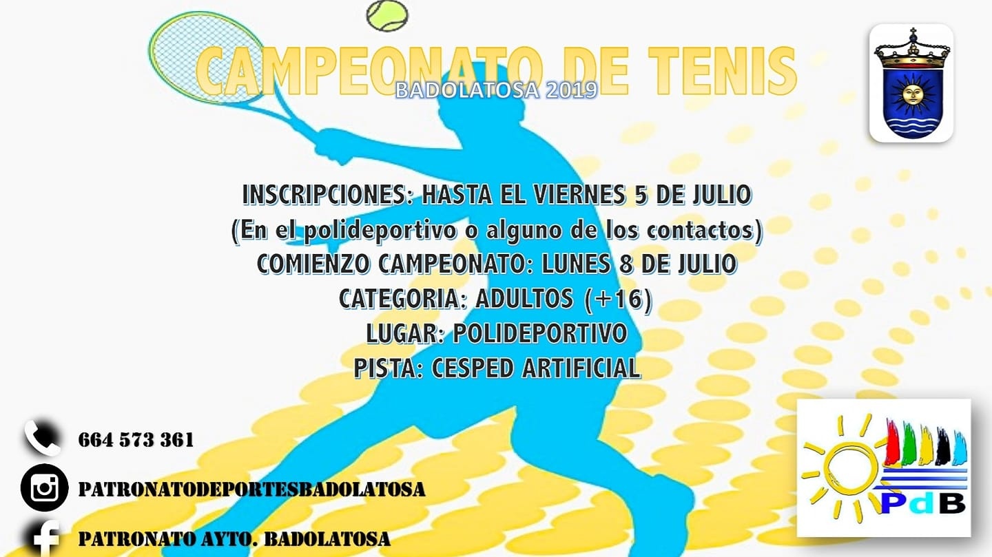 campeonato tenis verano 2019