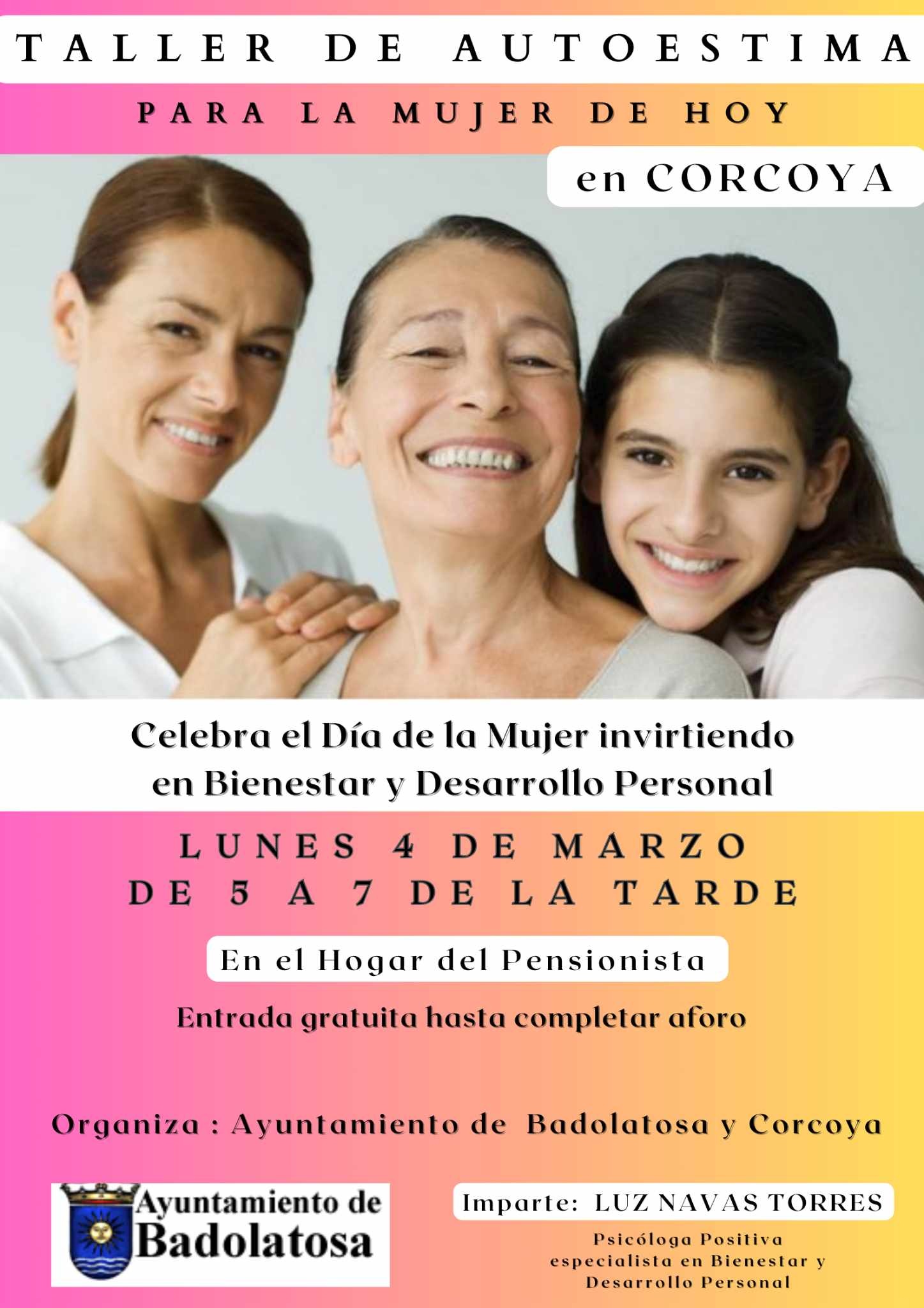 taller autoestima corcoya