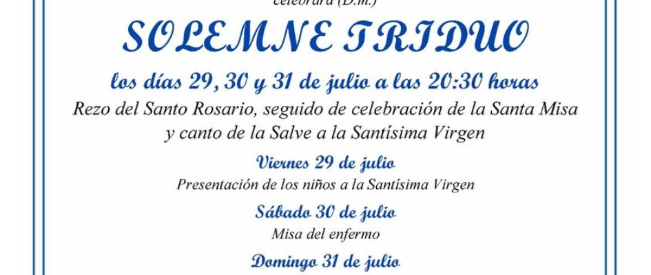 triduo virgen socorro