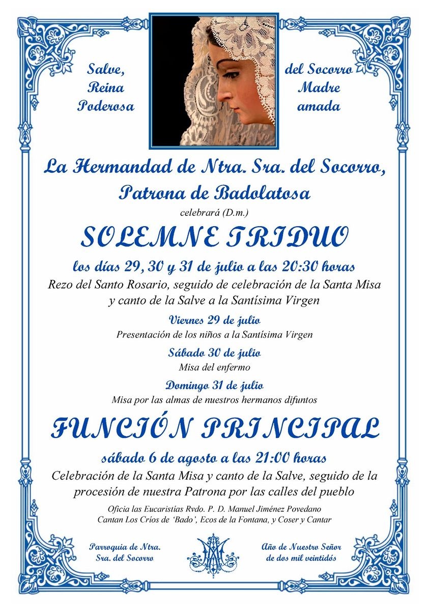 triduo virgen socorro