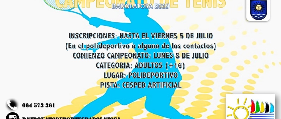 campeonato tenis verano 2019