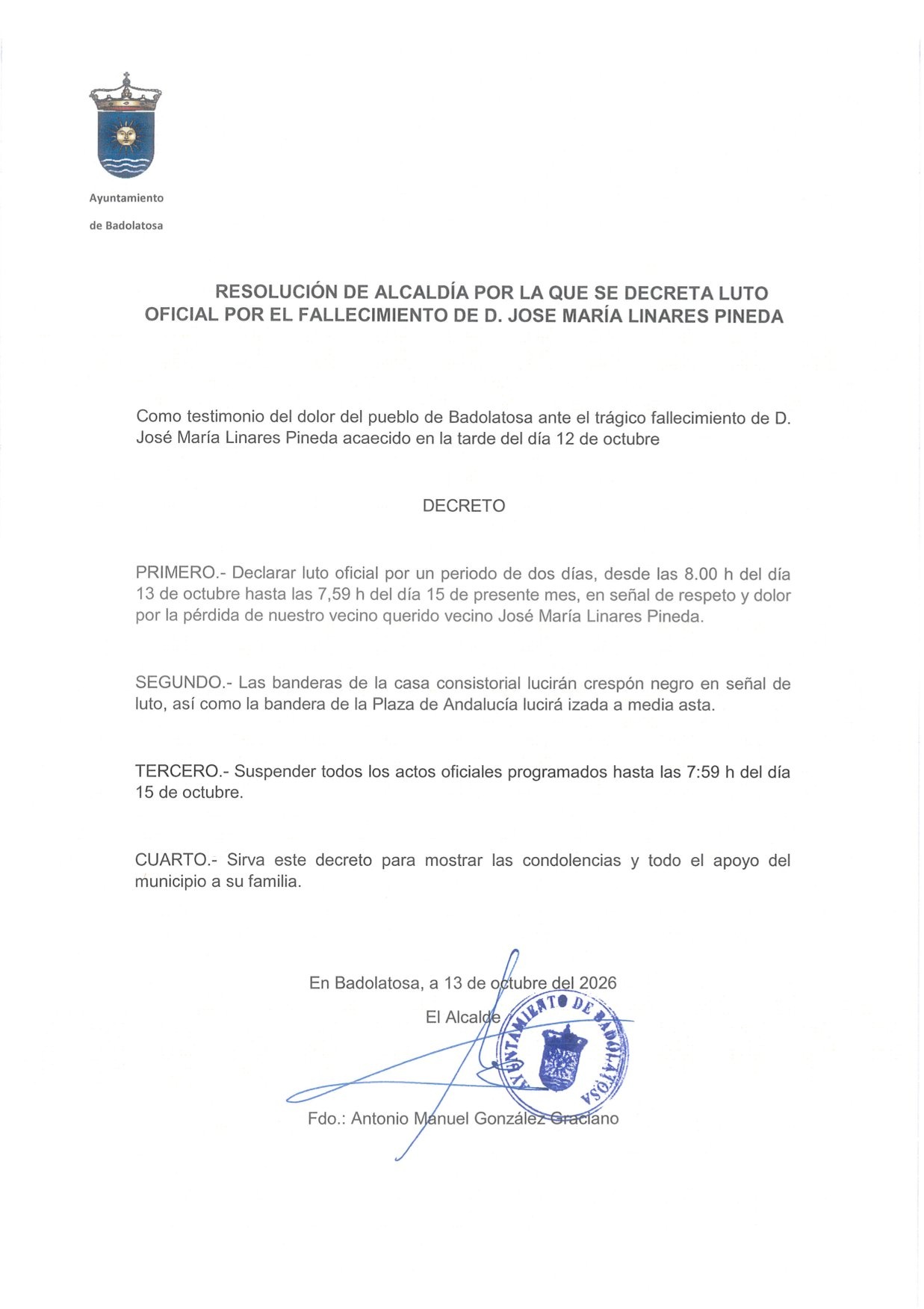 DECRETO LUTO13oct-1