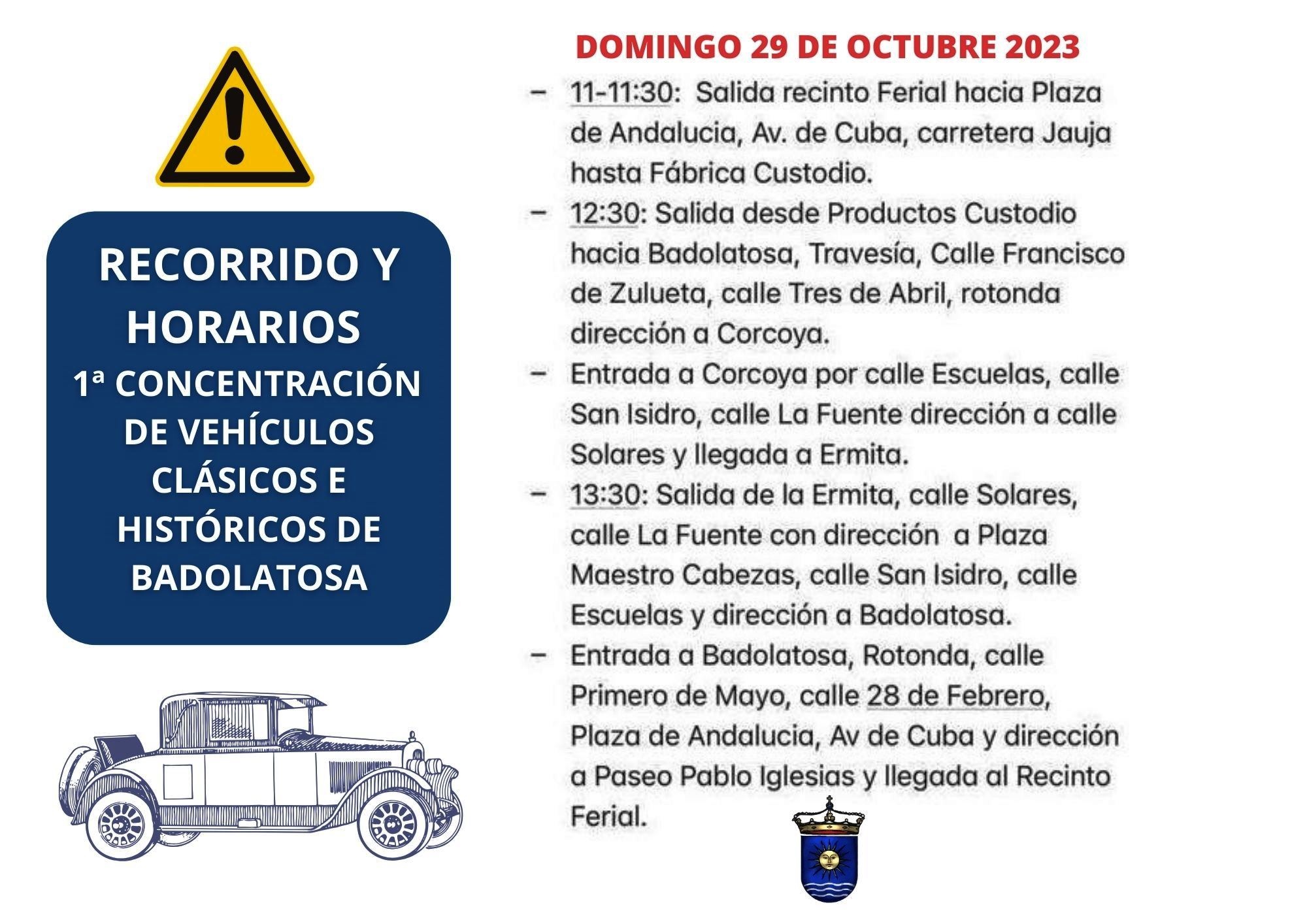 RECORRIDO I CONCENTRACION VEHICULOS CLASICOS