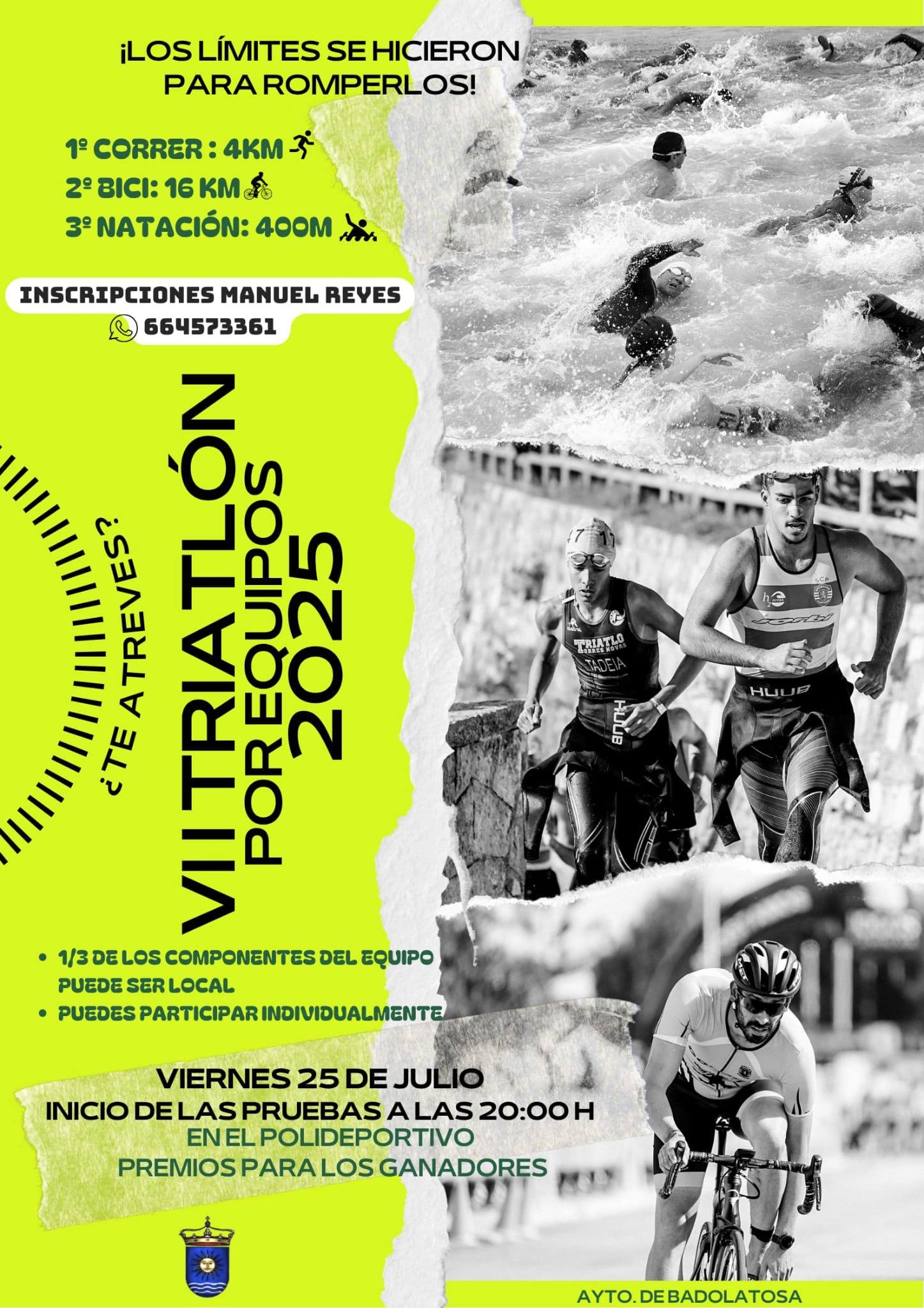 TRIATLON POR EQUIPOS 25 JULIO
