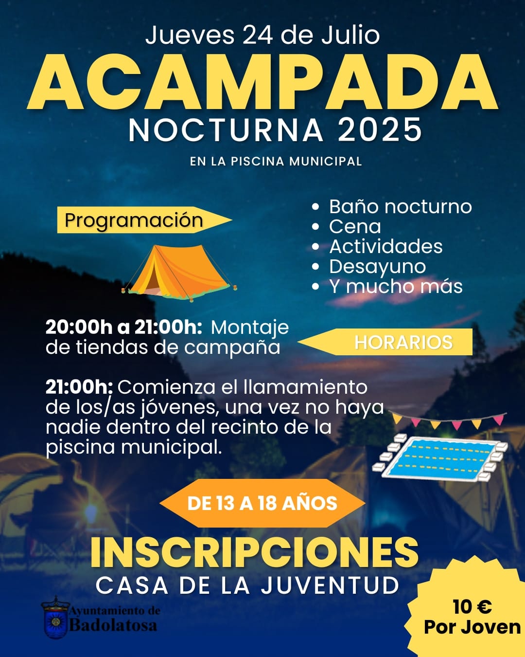 acampada nocturna 24 julio