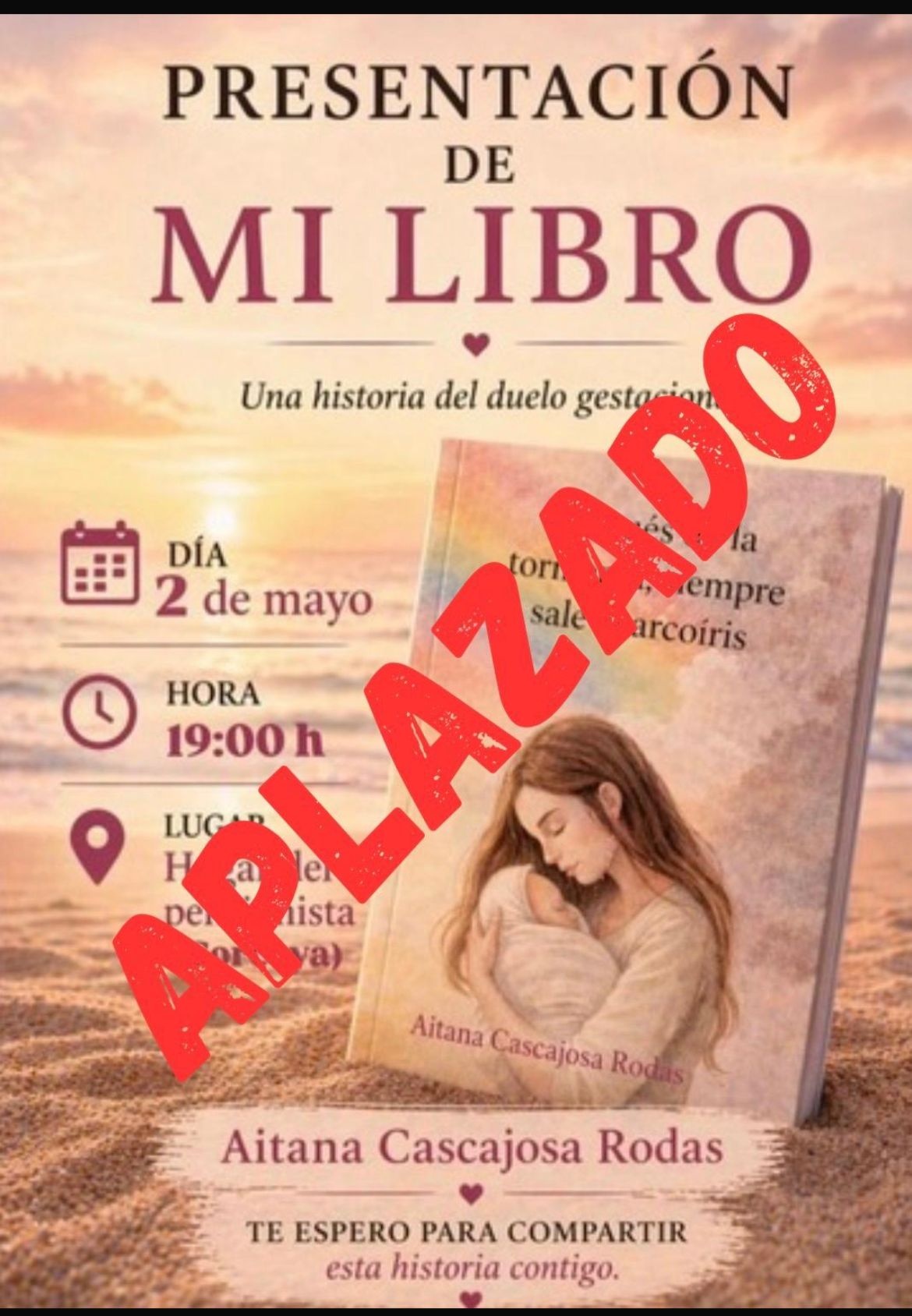 aplazada presentacion libro aitana