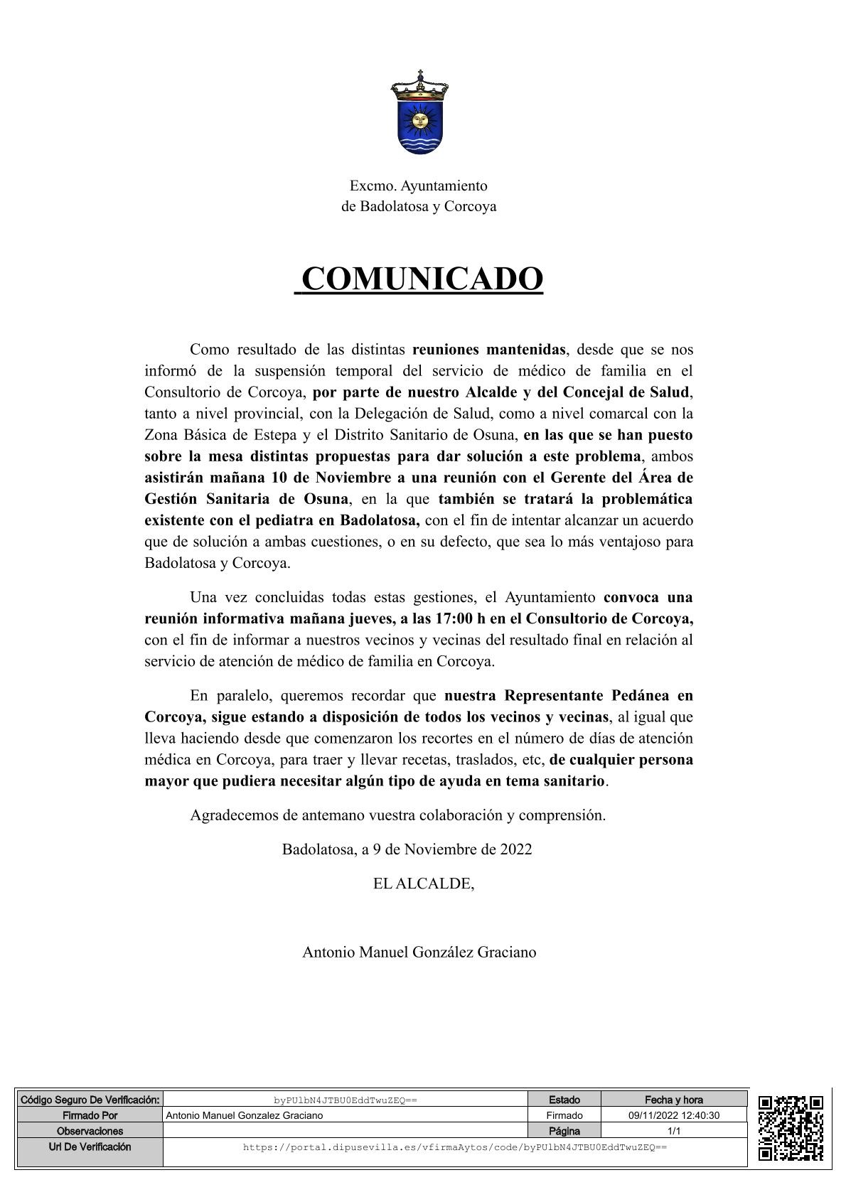 comunicado 9 noviembre