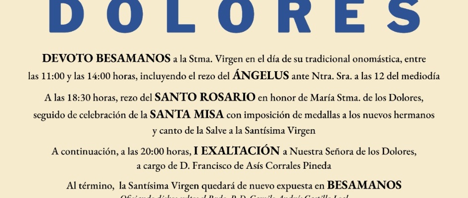 cuaresmales y exaltacion santo entierro