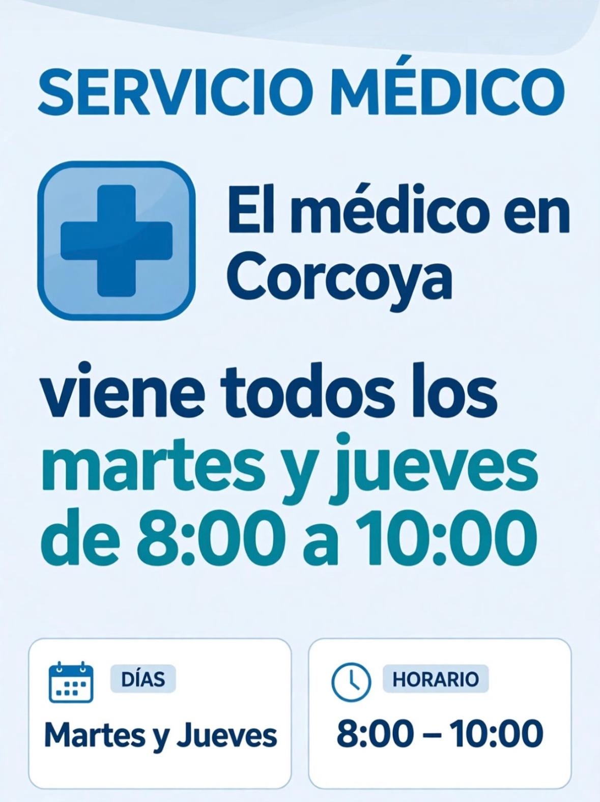 medico corcoya martes y jueves