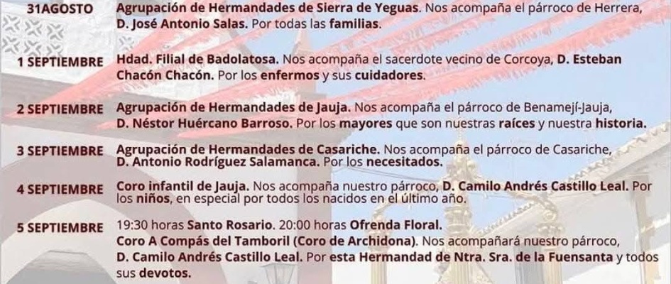 novena y romeria fuenanta