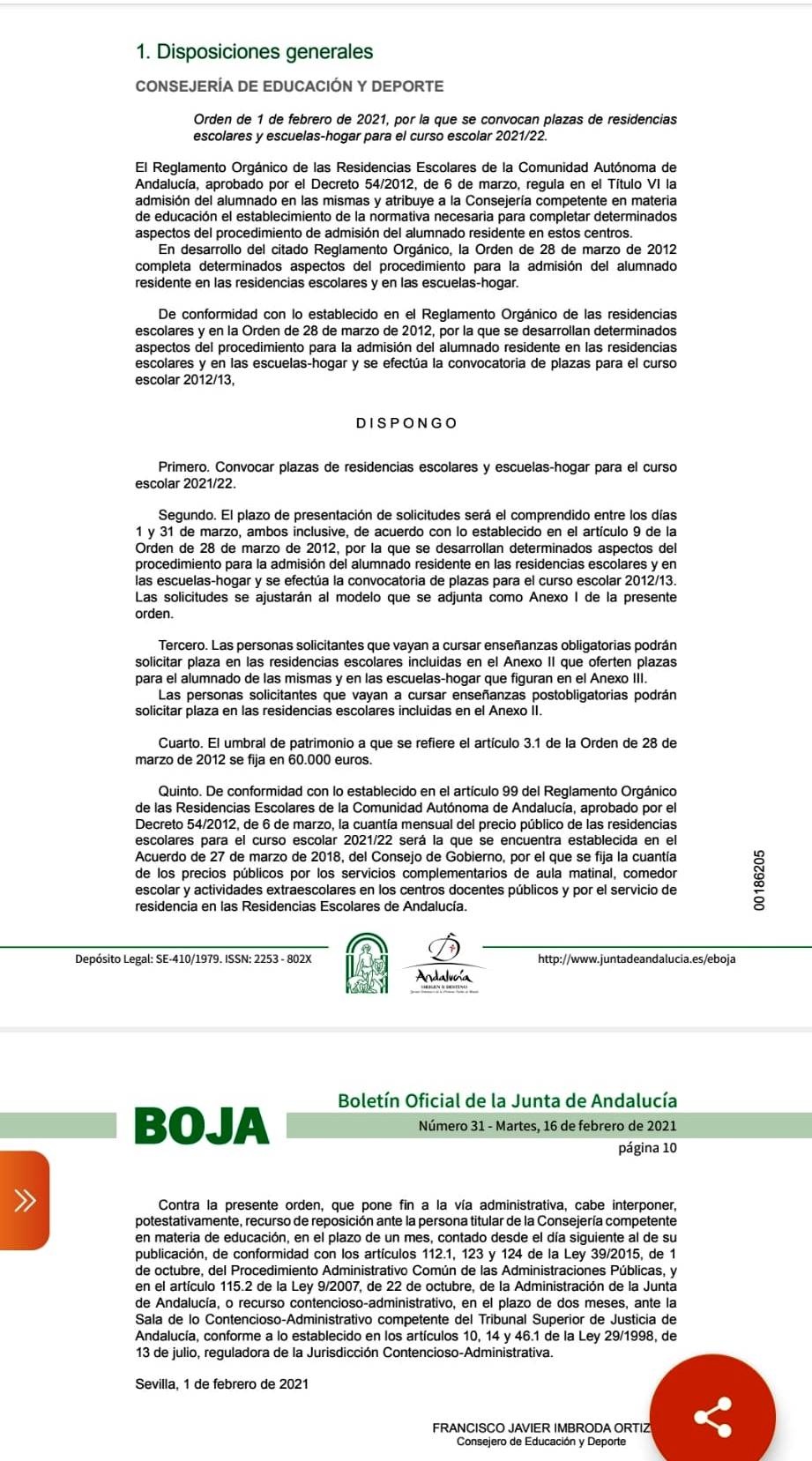 residencias escolares andalucia